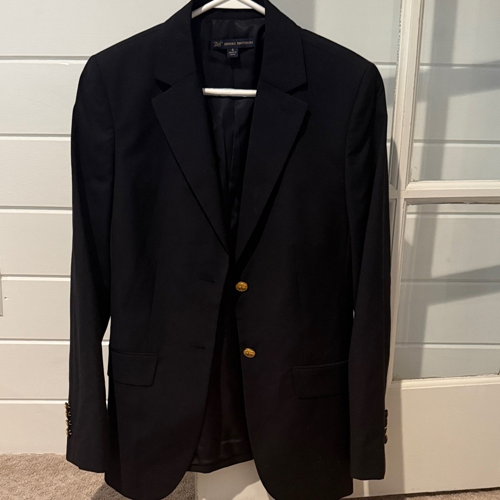 Brooks Brothers Black Blazer with Gold Buttons